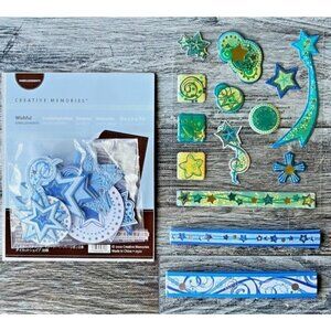 CREATIVE MEMORIES WISHFUL EMBELLISHMENTS DIE CUTS STICKERS RIBBONS NIP